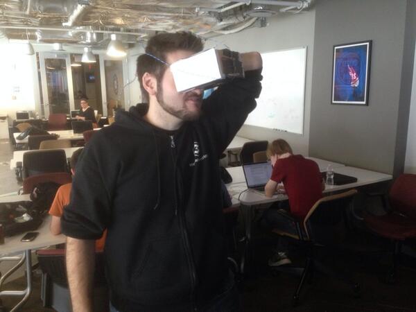 Hacked VR + @LeapMotion at #atxhack2014 http://t.co/grgVgE8lTR