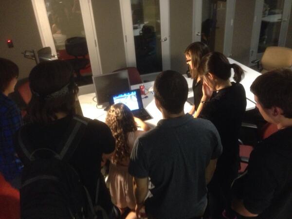 Big crowd playing AGHH Marbles from #atxhack2014 by @kupokid94 and team. http://t.co/LhhM3ns9iu