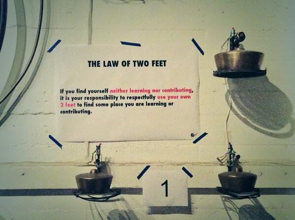 Apply this law to life “@techendo: The law of two feet @TechShopSF #Hackendo http://t.co/G38p8xtQUa”