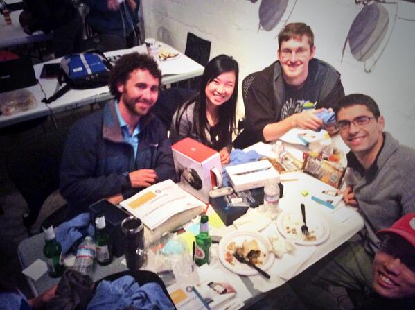 Congrats! "@techendo To the winners go all the spoils! Thanks @QualcommToq @TechShopSF @emotiv @LeapMotion #hackendo http://t.co/5j0FLhgJRc"