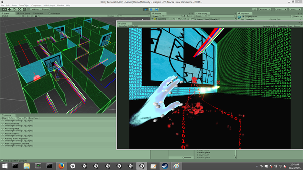 A glimpse at the grid that is navigated by The Courier! #teamthunderegg #gamedev @LeapMotion #3djam https://t.co/VMWWT3TGhW
